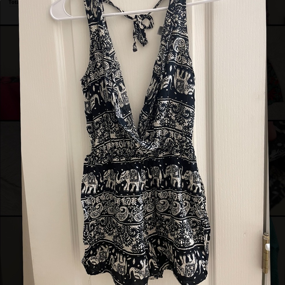 Papaya elephant romper.